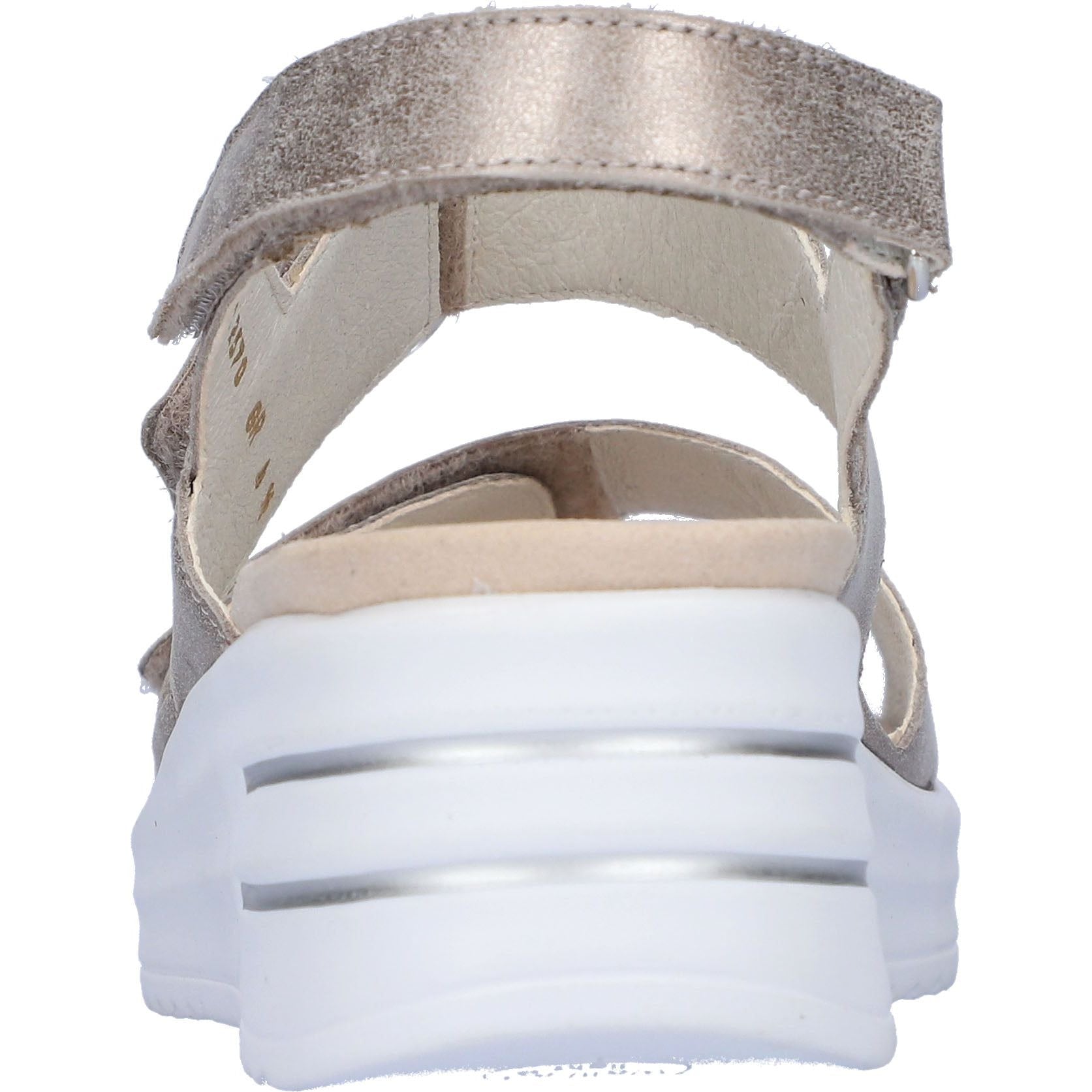 Waldlaufer 795006 131 070 H-Dina Ladies Gold Leather Arch Support Touch Fastening Sandals-elevate your sole