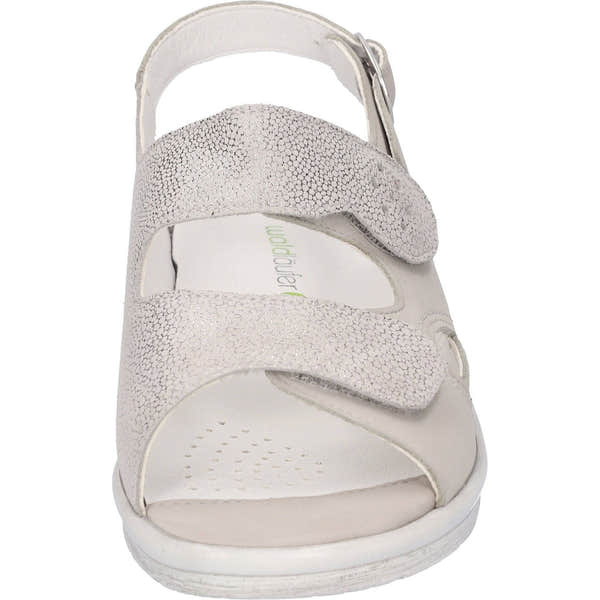 Waldlaufer 811004 324 070 Merle Ladies Silver Nubuck Arch Support Touch Fastening Sandals-elevate your sole