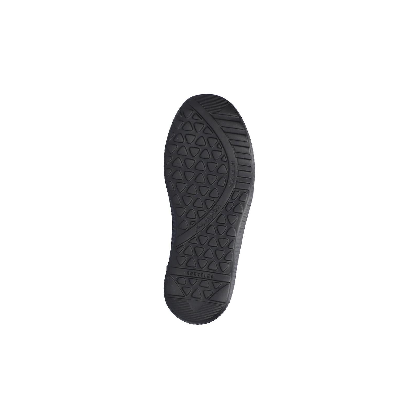 Waldlaufer 815M01 411 001 M-Ira women's Wide Black Leather Stretch Arch Support Zip & Lace Trainers, sole and construction.