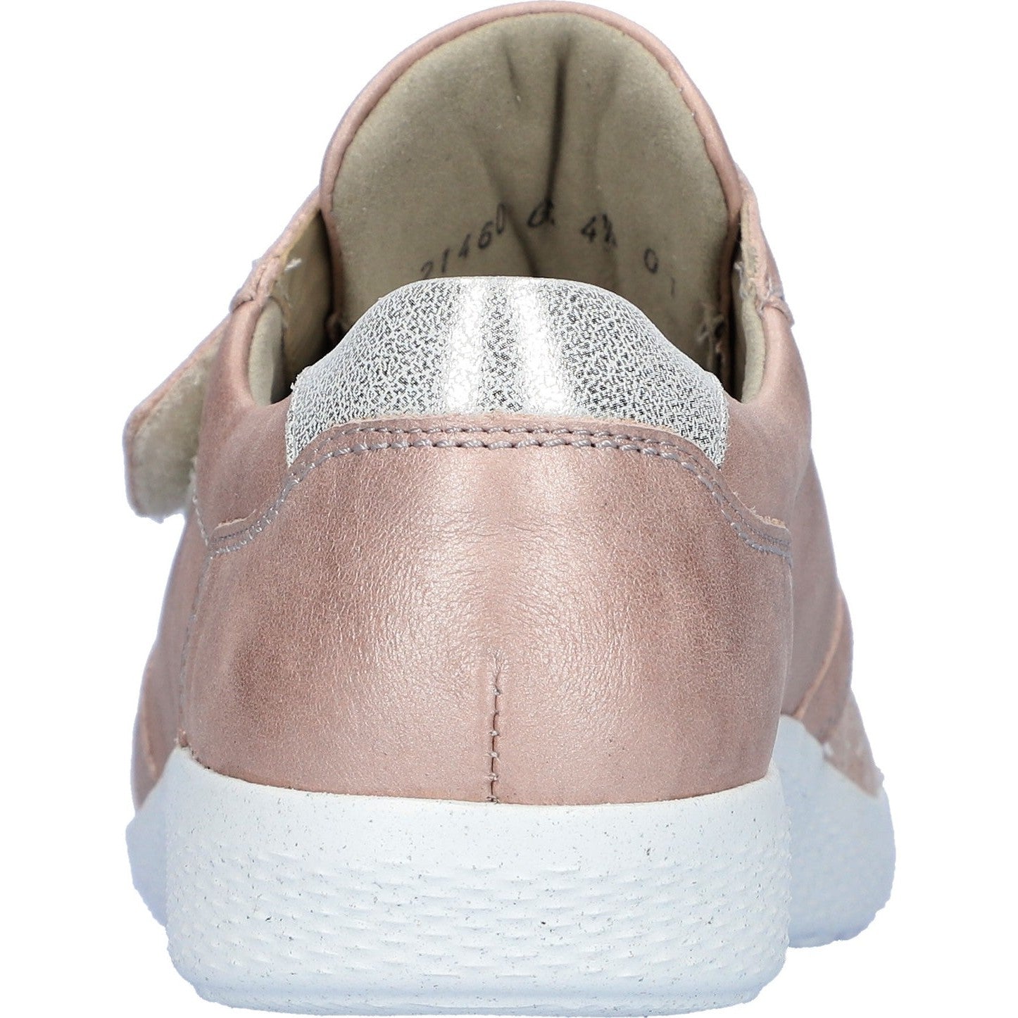 Waldlaufer 815M32 305 089 M-Ira Soft women's wide apricot leather trainers with arch support and touch fastening.