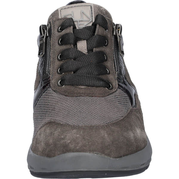 Waldlaufer 831M01 400 052 - M-Tonia Ladies Wide Carbon Suede Arch Support Zip & Lace Shoes-elevate your sole