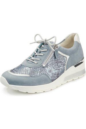 Waldlaufer 939008 500 267 H Clara Ladies Kobra Sky Silber/ Blue Snake Print Metallic Leather Lace Up Shoe - elevate your sole