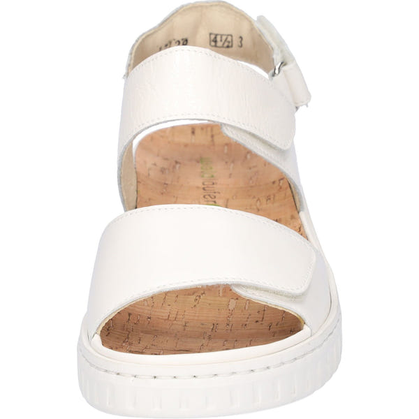 Waldlaufer 955001 201 148 H-Willow Ladies Off White Patent Leather Arch Support Touch Fastening Sandals-elevate your sole