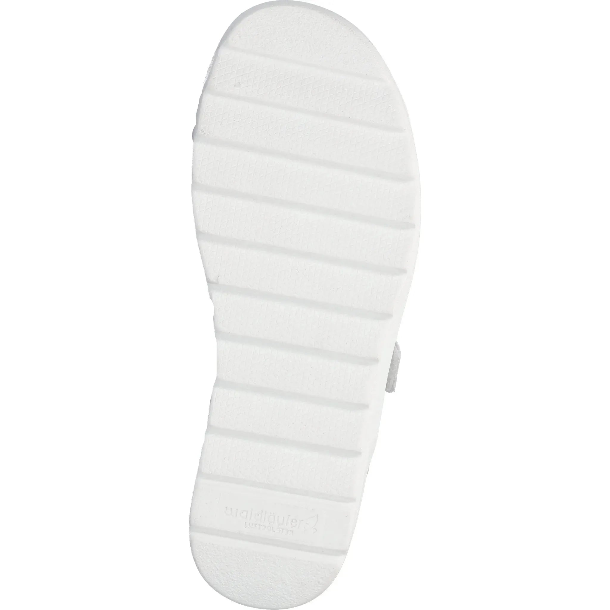 Waldlaufer 962001 189 148 H-Izzy ladies off-white leather touch-fastening sandals, wide fit, lightweight sole.