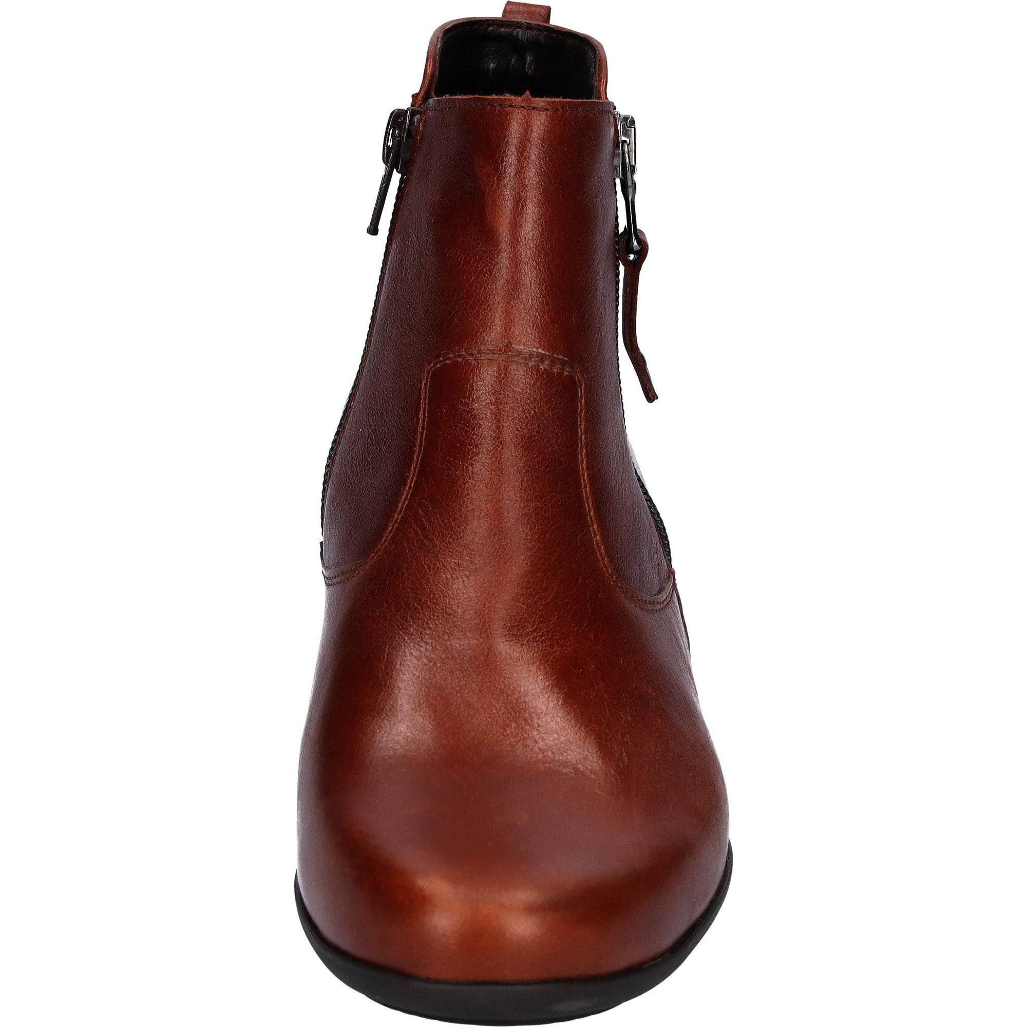 Waldlaufer 967803 124 082 Haifi Ladies Brown Leather Twin Zip Ankle Boots-elevate your sole