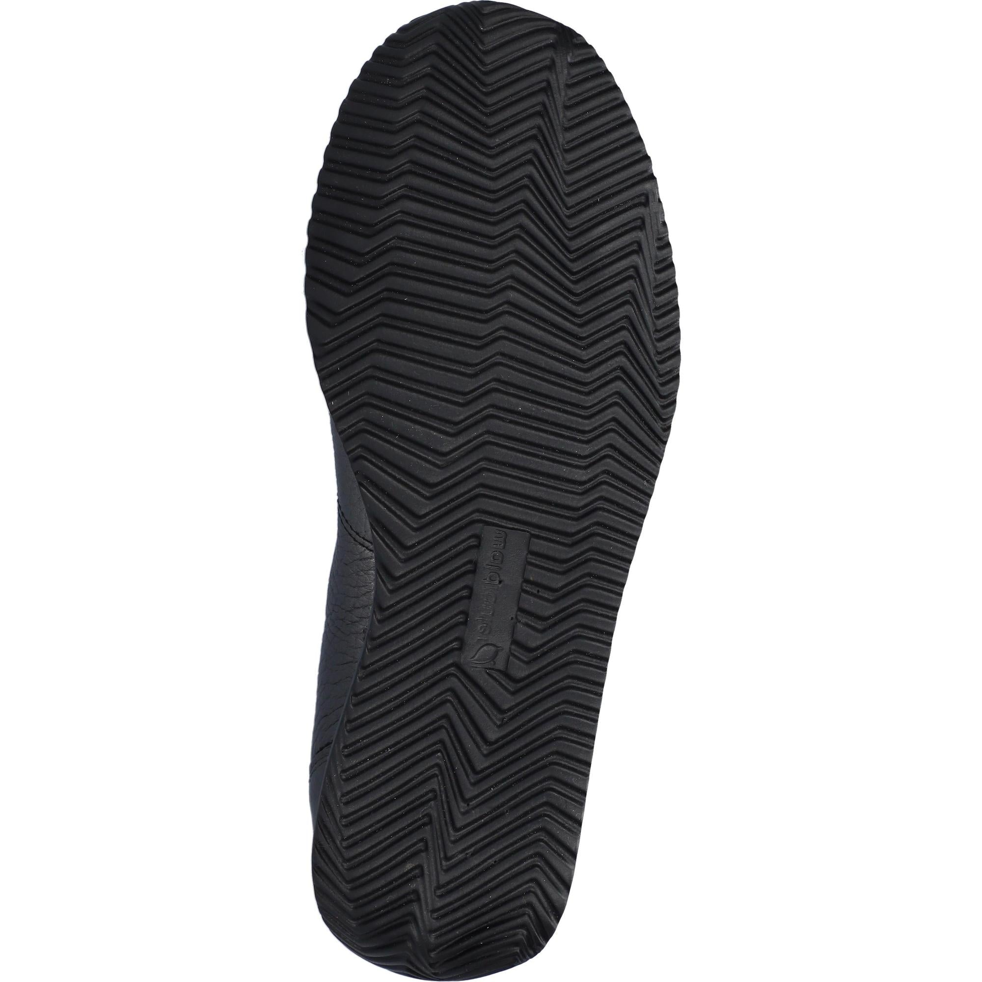 Waldlaufer Himona women's wide grey leather shoes with arch support, zip and lace-up closures, featuring a durable black rubber outsole.