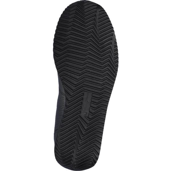 Waldlaufer Himona women's wide grey leather shoes with arch support, zip and lace-up closures, featuring a durable black rubber outsole.