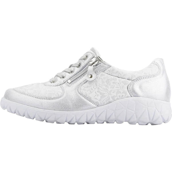 Waldlaufer H89001 213 989 Havy Soft Ladies Silver White Leather Arch Support Slip On Shoes-elevate your sole