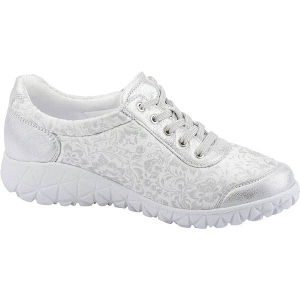 Waldlaufer H89001 213 989 Havy Soft Ladies Silver White Leather Arch Support Slip On Shoes-elevate your sole