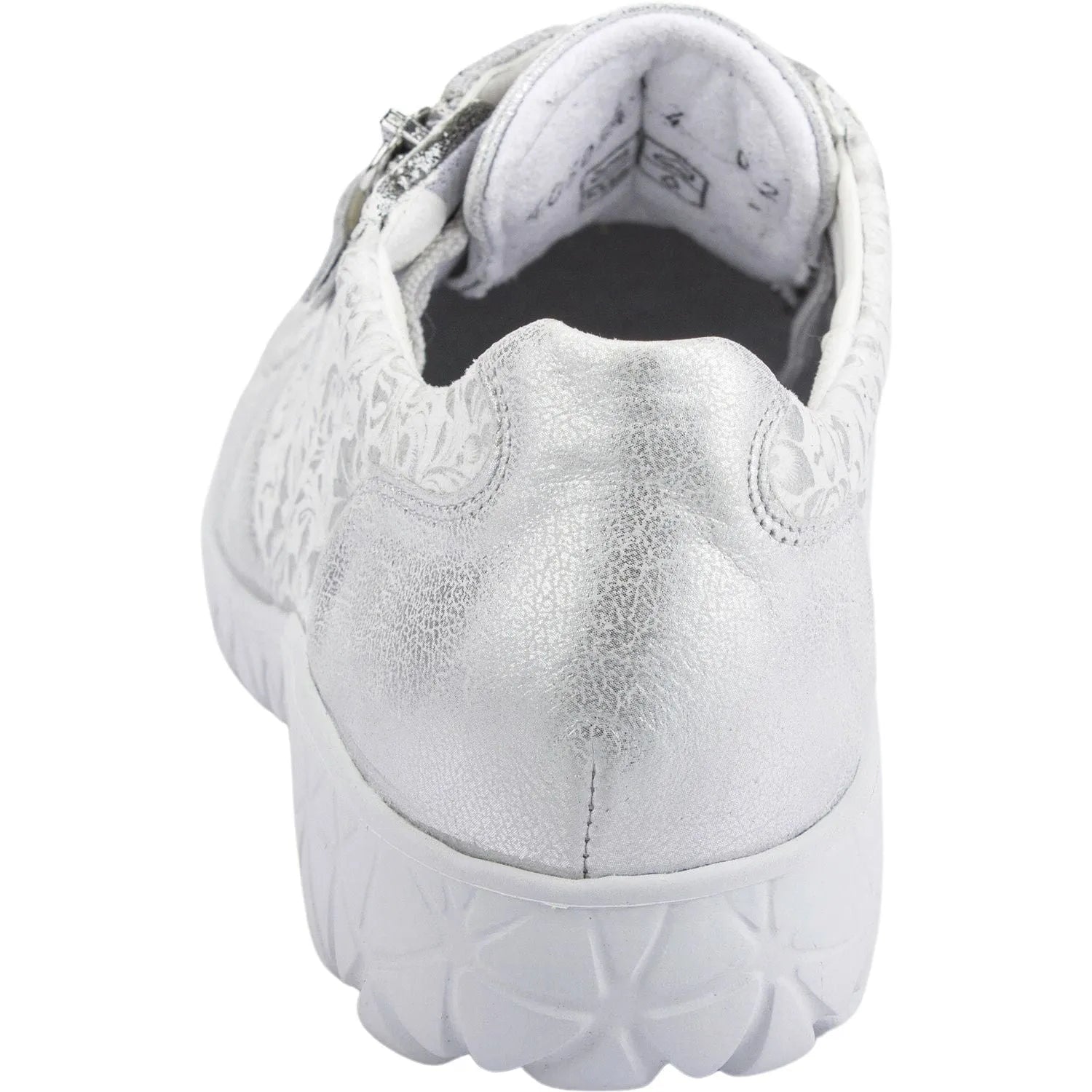 Waldlaufer H89001 213 989 Havy Soft Ladies Silver White Leather Arch Support Slip On Shoes-elevate your sole