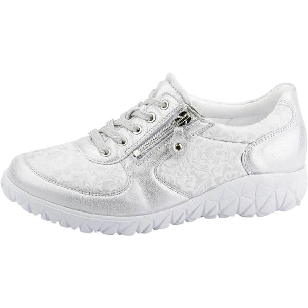 Waldlaufer H89001 213 989 Havy Soft Ladies Silver White Leather Arch Support Slip On Shoes-elevate your sole