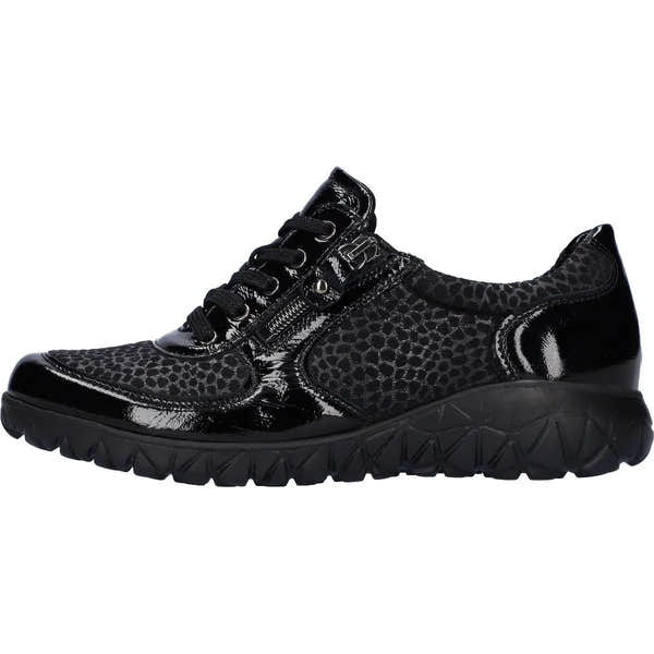 Waldlaufer H89001 221 001 Havy Soft Ladies Black Patent Nubuck Arch Support Slip On Shoes-elevate your sole