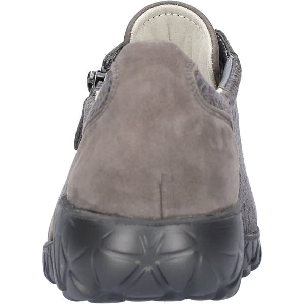 Waldlaufer H89001 227 052 - Havy Soft Ladies Wide Carbon Nubuck Arch Support Zip & Lace Shoes-elevate your sole