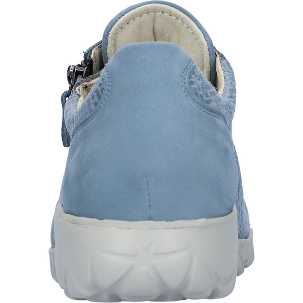 Waldlaufer H89001 227 263 Havy Soft Ladies Denim Blue Nubuck Arch Support Slip On Shoes-elevate your sole