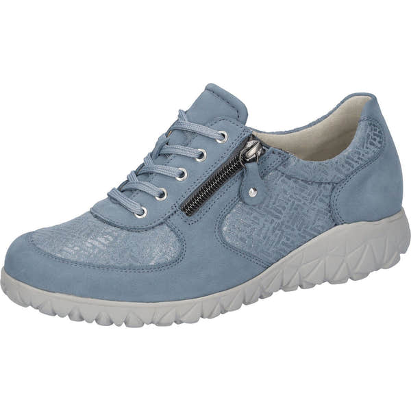 Waldlaufer H89001 227 263 Havy Soft Ladies Denim Blue Nubuck Arch Support Slip On Shoes-elevate your sole