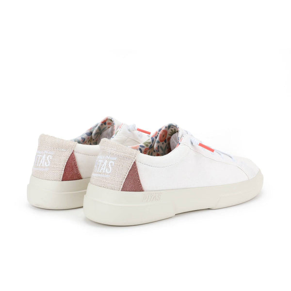 Walk In Pitas Iris Ladies White Textile Elasticated Shoes-elevate your sole
