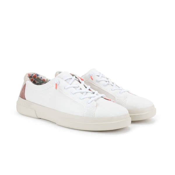 Walk In Pitas Iris Ladies White Textile Elasticated Shoes-elevate your sole