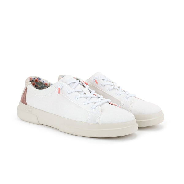 Walk In Pitas Iris Ladies White Textile Elasticated Shoes-elevate your sole