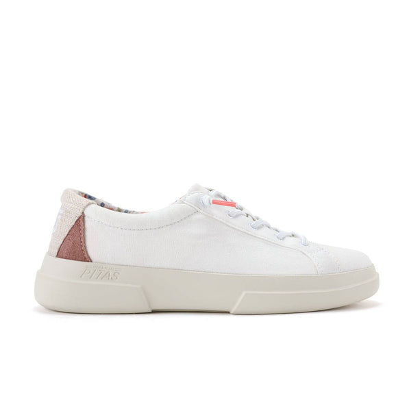 Walk In Pitas Iris Ladies White Textile Elasticated Shoes-elevate your sole