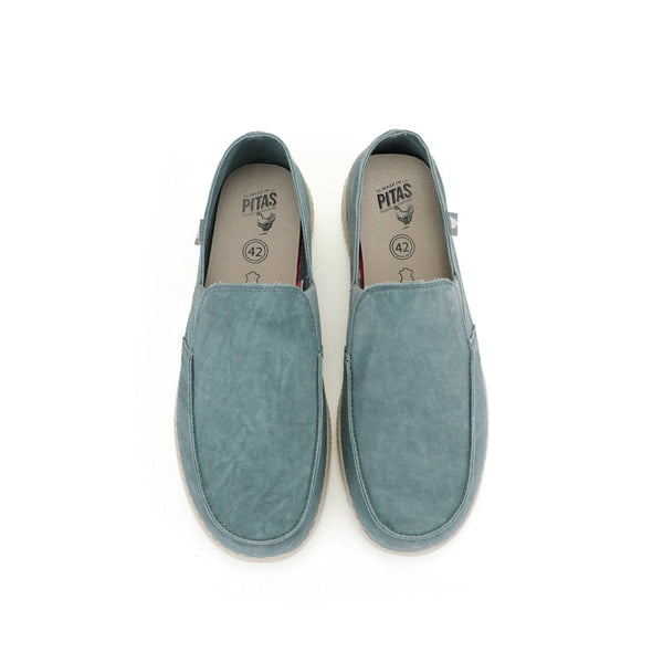 Walk In Pitas WP150 Mens Blue Textile Slip On Shoes-elevate your sole