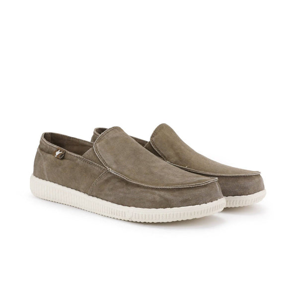 Walk In Pitas WP150 Mens Taupe Textile Slip On Shoes-elevate your sole