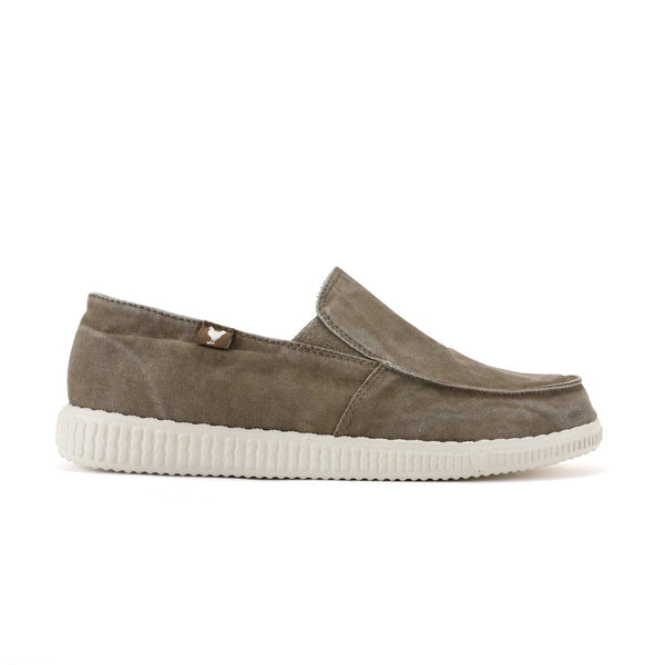 Walk In Pitas WP150 Mens Taupe Textile Slip On Shoes-elevate your sole