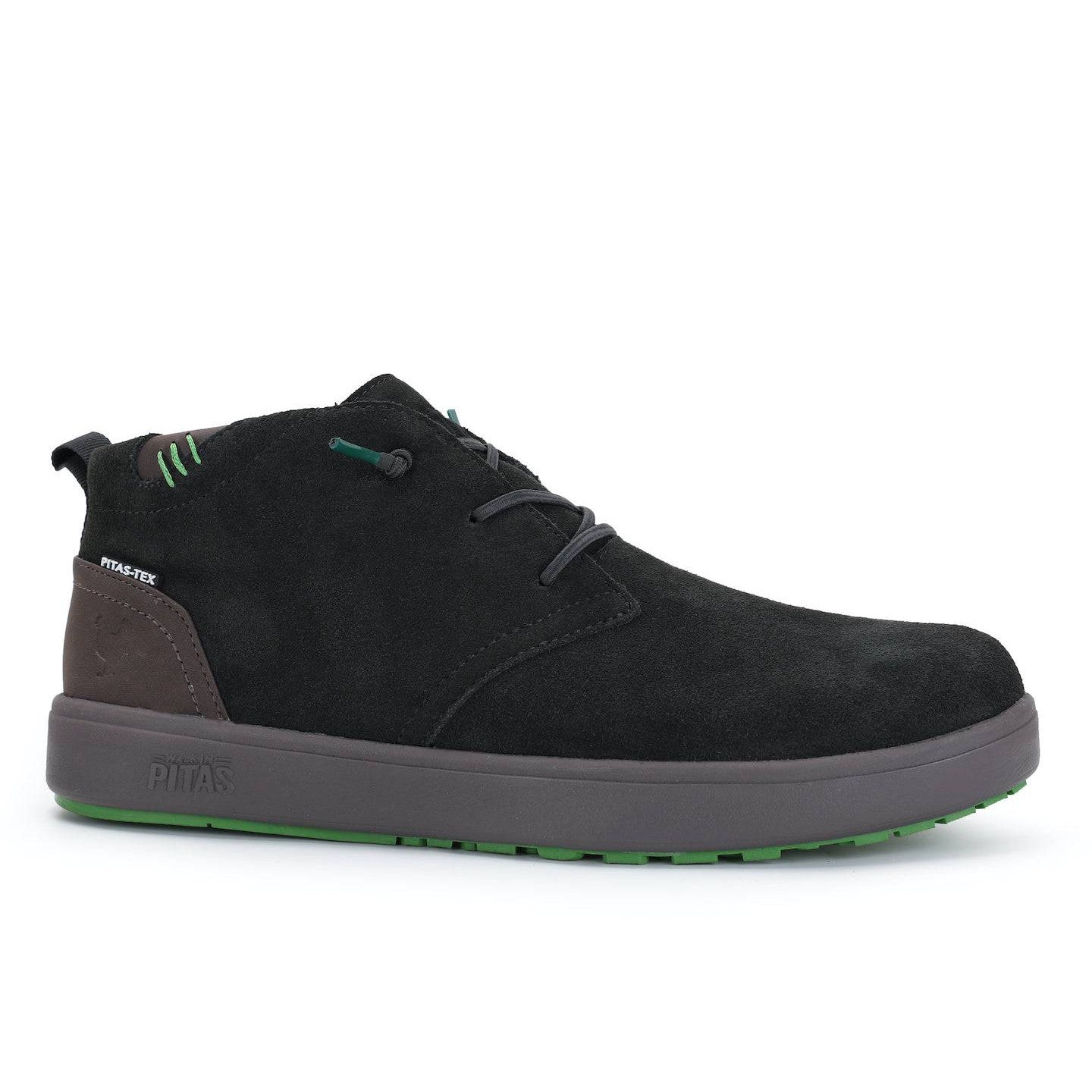 Walk in Pitas Coast-Jaya Mens Moss Green Suede Waterproof Elasticated Ankle Boots-elevate your sole