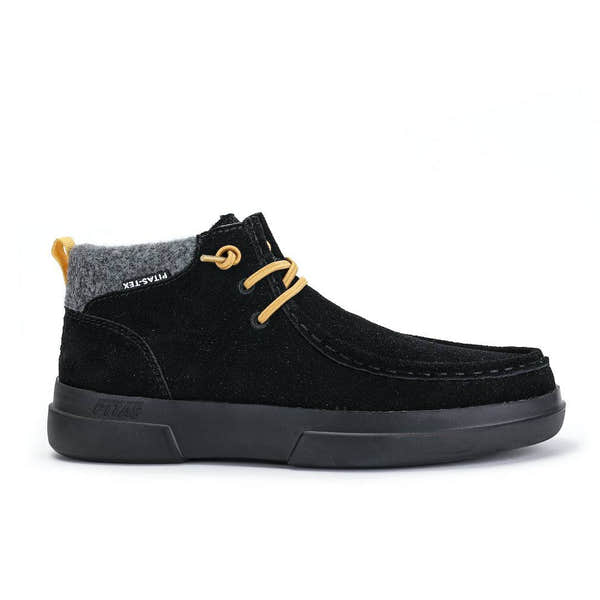 Walk in Pitas Pic-Garda Ladies Black Suede Waterproof Elasticated Ankle Boots-elevate your sole