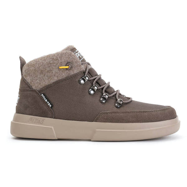 Walk in Pitas Pic-Tai Ladies Khaki Nylon Waterproof Elasticated Ankle Boots-elevate your sole