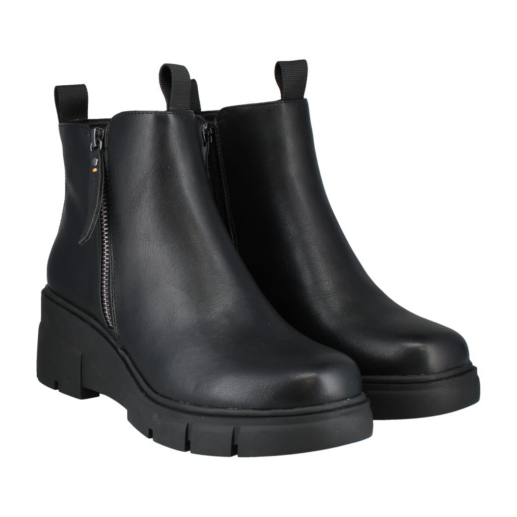 Westland Willey 03 Women's Black Waterproof Side Zip Ankle Boots with Chunky Sole