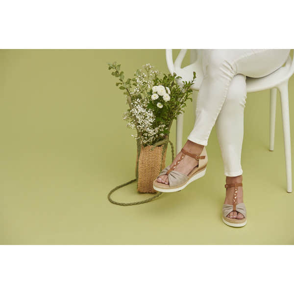 Westland 591401 Espi 01 Ladies Beige Combi Vegan Buckle Sandals-elevate your sole