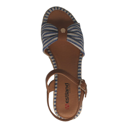 Westland 591401 Espi 01 Ladies Blue Combi Vegan Buckle Sandals-elevate your sole