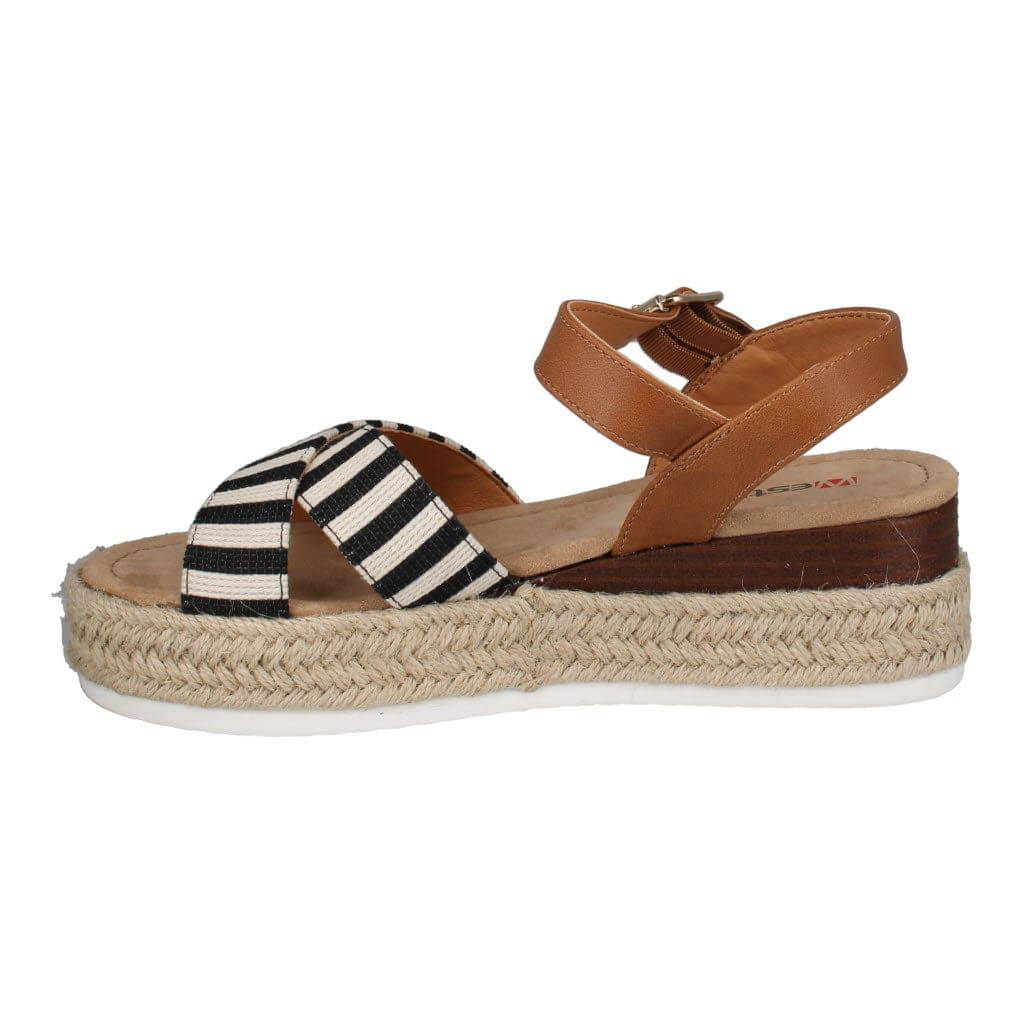 Westland 592001 Madison 01 Ladies Black Combi Vegan Buckle Sandals-elevate your sole