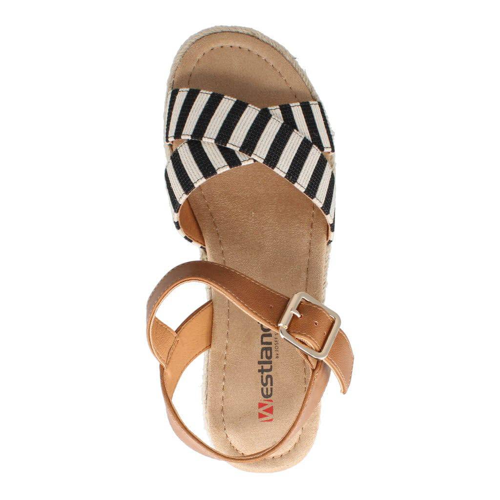 Westland 592001 Madison 01 Ladies Black Combi Vegan Buckle Sandals-elevate your sole