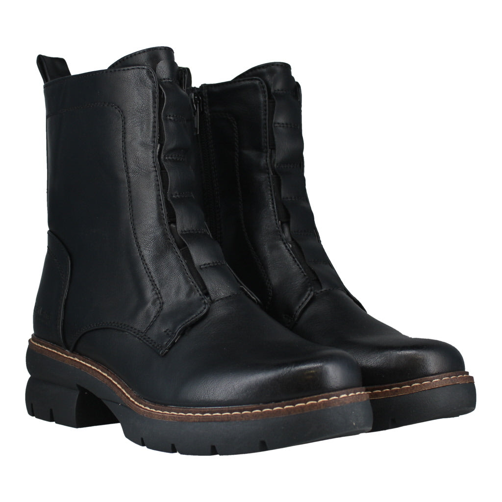 Westland Perrie 02 Ladies Black Side Zip Ankle Boots, stylish leather boots with chunky heel and zip closure.