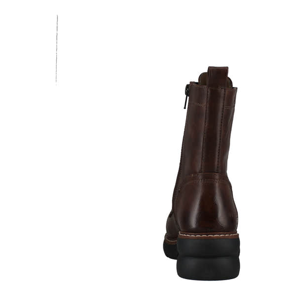 Westland Perrie 02 Women's Brown Leather Side Zip Ankle Boots with chunky black soles.