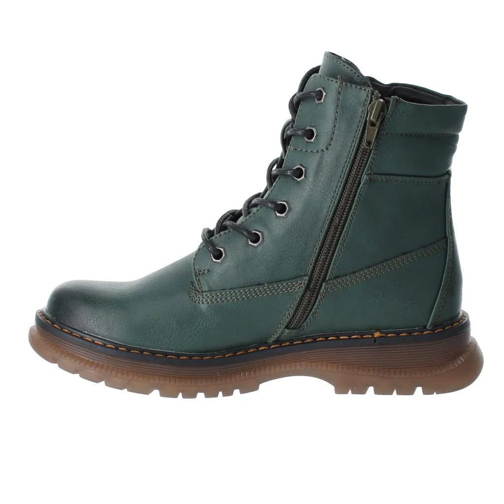 Westland 769521 Peyton 01 Ladies Green Waterproof Vegan Zip & Lace Ankle Boots-elevate your sole