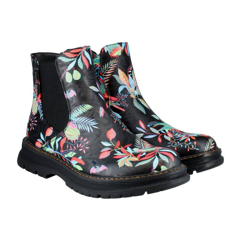 Westland 769522 Peyton 02 Ladies Black Print Vegan Side Zip Ankle Boots-elevate your sole