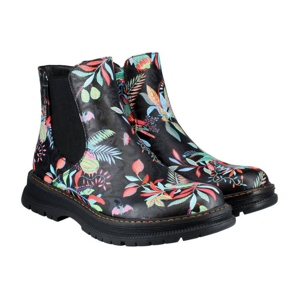 Westland 769522 Peyton 02 Ladies Black Print Vegan Side Zip Ankle Boots-elevate your sole