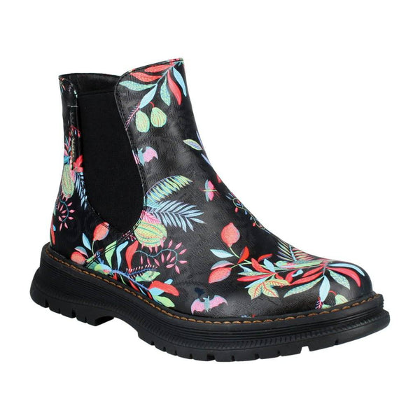 Westland 769522 Peyton 02 Ladies Black Print Vegan Side Zip Ankle Boots-elevate your sole