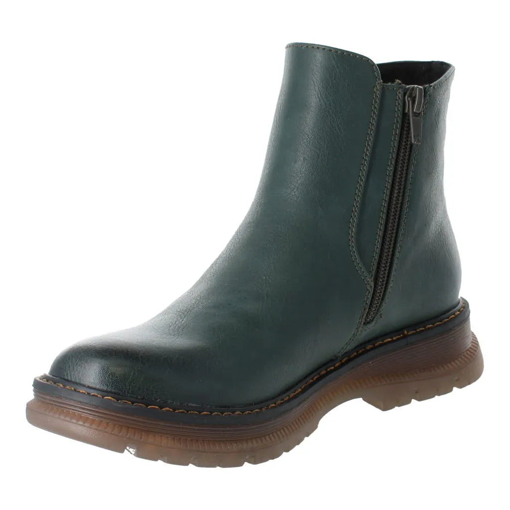 Westland 769522 Peyton 02 Ladies Green Vegan Side Zip Ankle Boots-elevate your sole