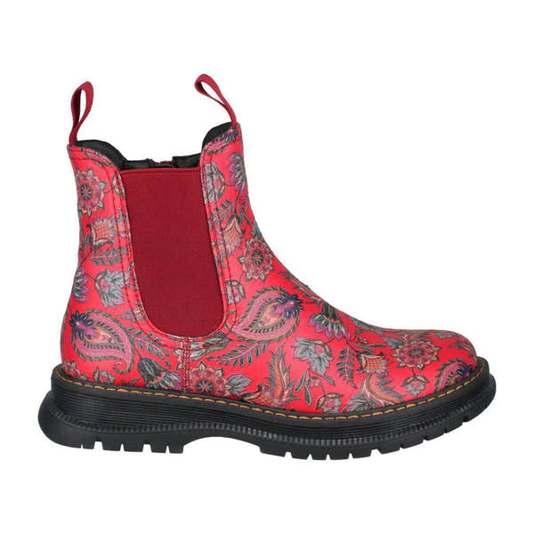 Westland 769525 Peyton 05 Ladies Red Print Vegan Side Zip Ankle Boots-elevate your sole