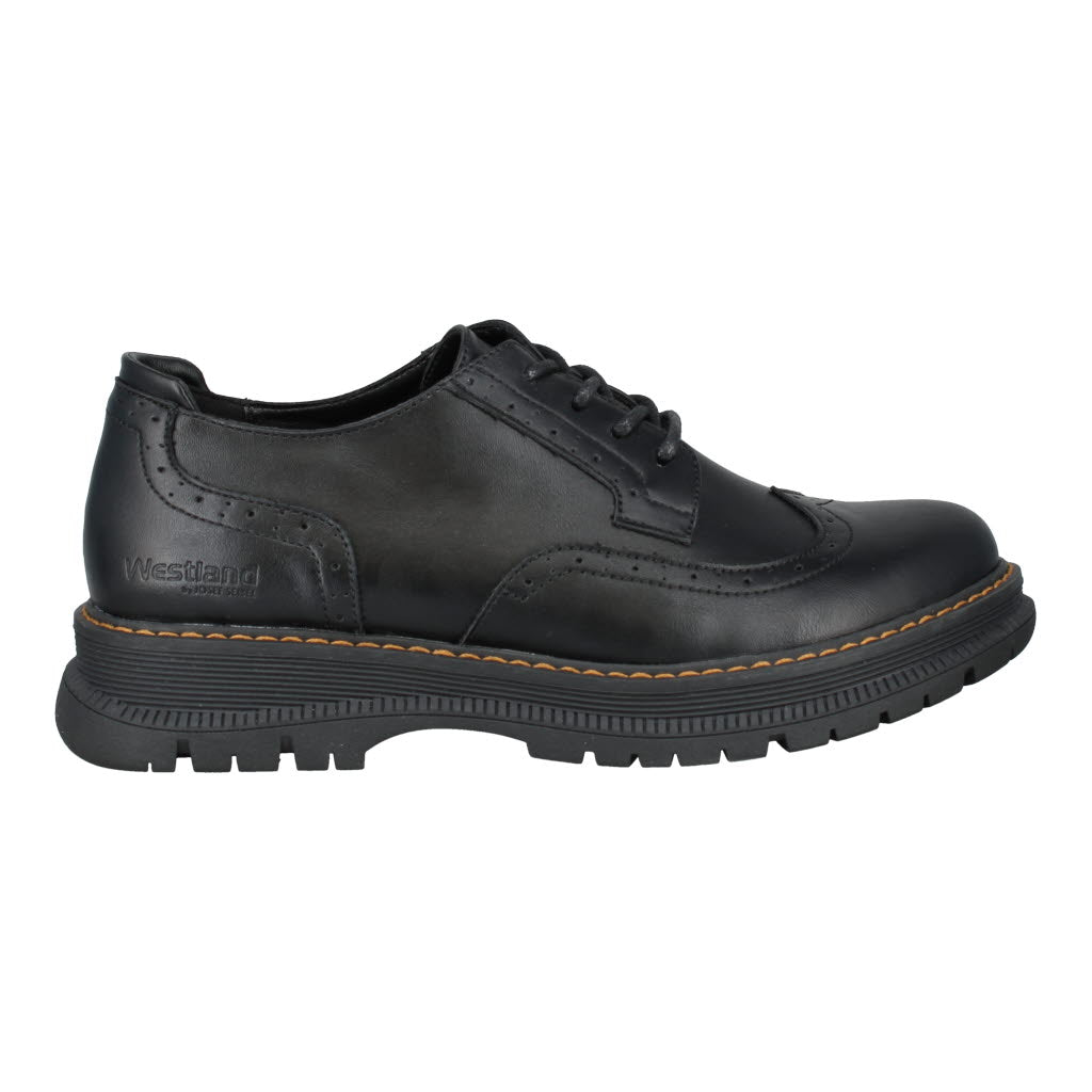 Westland Peyton 11 Ladies Black Lace-Up Shoes with leather upper and rugged sole, stylish and comfortable for everyday wear.