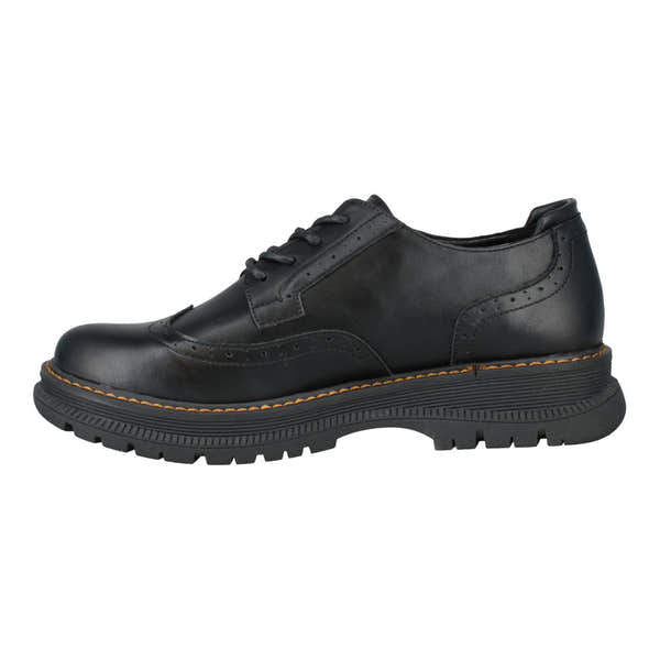 Westland Peyton 11 Ladies Black Lace-Up Shoes with chunky sole and brogue detailing, stylish and comfortable for casual wear.