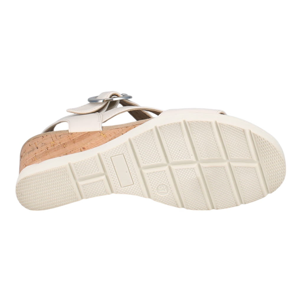 Westland Eloise 01 women's brown vegan wedge sandals with buckle strap and cork platform, rubber sole, stylish and supportive footwear.
