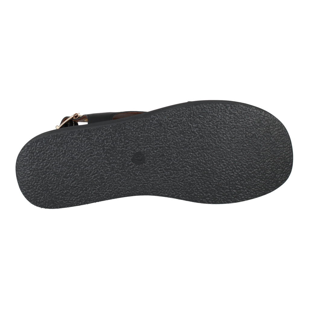Westland Macie 02 Ladies Black Vegan Buckle Sandals with textured sole and adjustable strap.