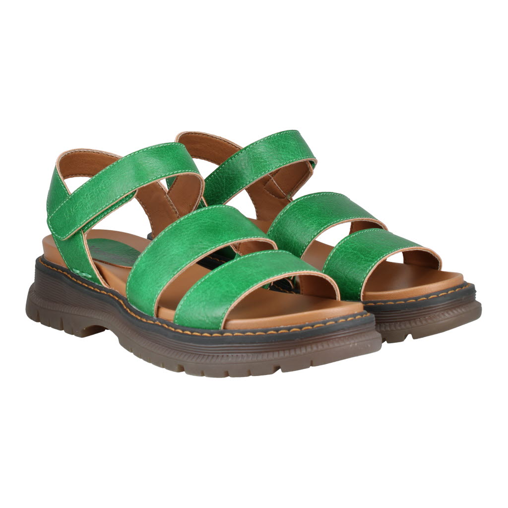Green Vegan Sandals for Women with Arch Support and Touch Fastening - Westland Peyton 08 Ladies' Casual Footwear