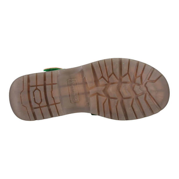 Westland Peyton 08 Ladies green vegan sandals with arch support, touch fastening, cushioned sole, and durable rubber outsole.