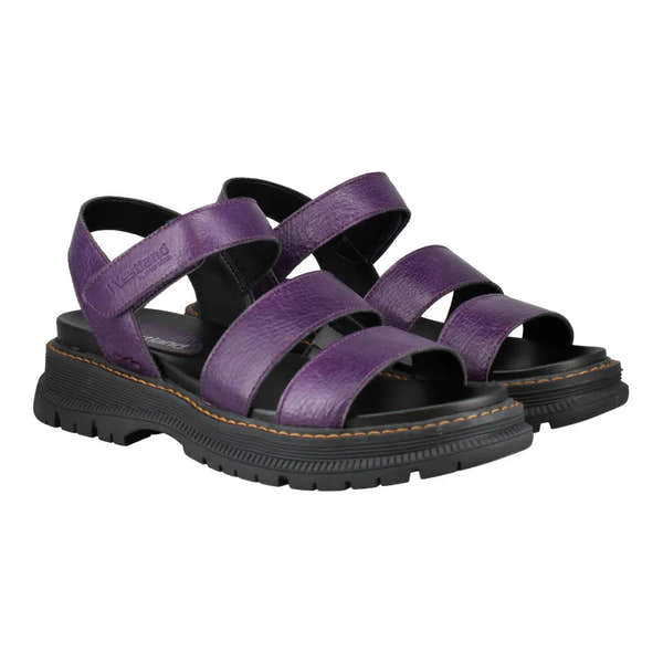 Westland Peyton 08 ladies purple vegan sandals with arch support and touch fastening straps.