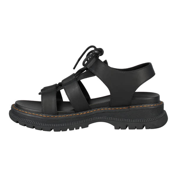 Westland Peyton 14 Ladies Black Vegan Lace-Up Sandals with arch support and chunky sole.